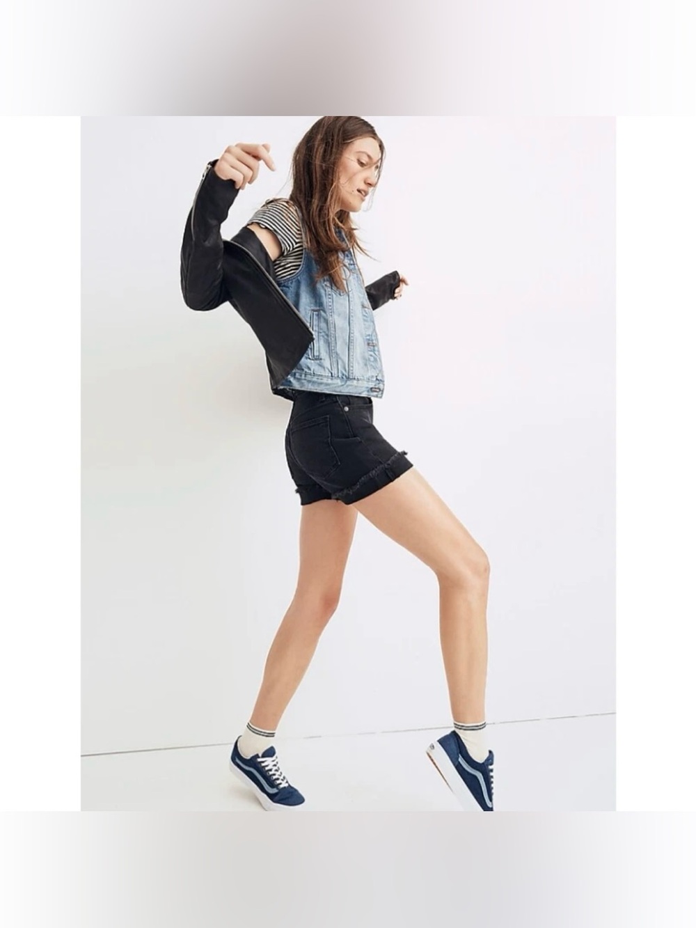 Madewell Women’s High Rise Denim Shorts in Clint Wash: Raw Hem Edition (26)